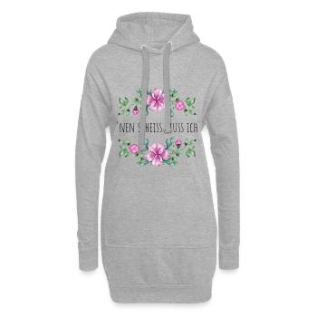 nen Scheiß muss ich - Hoodie-Kleid - Grau meliert - Vorne