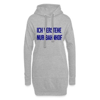 Je ne comprends que la gare - Sweat-shirt à capuche long Femme - gris chiné - Devant
