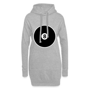 Simple 8 Ball Billard kugel Queue pool snooker - Hoodie-Kleid - Grau meliert - Vorne