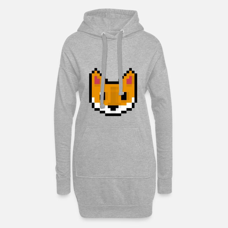 Fuchs - Hoodie-Kleid - Grau meliert