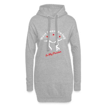 West Coast Swing Is My Passion WCS Tanzen Geschenk - Hoodie-Kleid - Grau meliert - Vorne