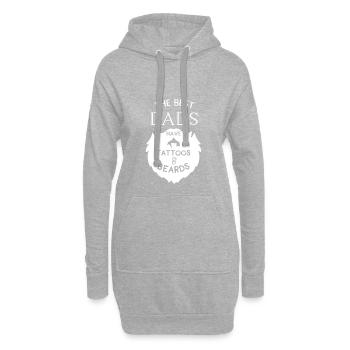 The best Dads white - Hoodie-Kleid - Grau meliert - Vorne