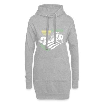 Traktor Nachwuchs Landwirt Landwirtschaft Geschenk - Hoodie-Kleid - Grau meliert - Vorne