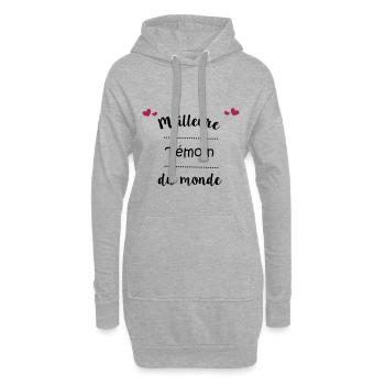 Meilleure témoin du monde - Sweat-shirt à capuche long Femme - gris chiné - Devant