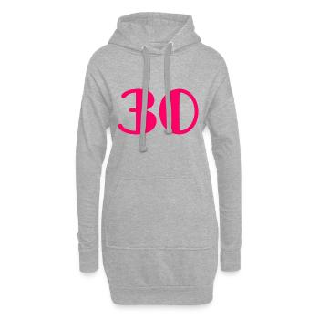 30 JAHRE. 30-JÄHRIGES JUBILÄUM. GEBURTSTAG 30 JAHRE. 30 - Hoodie-Kleid - Grau meliert - Vorne