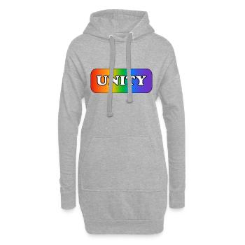 Einheit Regenbogen LGBTQ-Stolz - Hoodie-Kleid - Grau meliert - Vorne