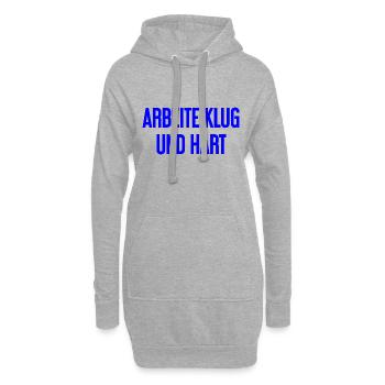 Travailler intelligemment et dur - La devise du succès pour les acteurs - Sweat-shirt à capuche long Femme - gris chiné - Devant