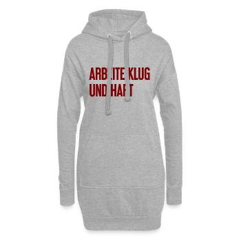 Travailler intelligemment et dur - La devise du succès pour les acteurs - Sweat-shirt à capuche long Femme - gris chiné - Devant