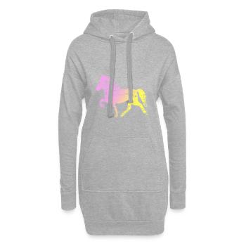 Icelandic Horse: Islandpferd Pferd Pony Merch - Hoodie-Kleid - Grau meliert - Vorne