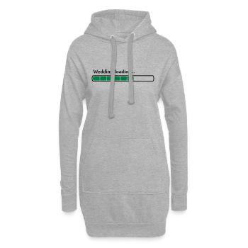 wedding loading 80% - Hoodie-Kleid - Grau meliert - Vorne