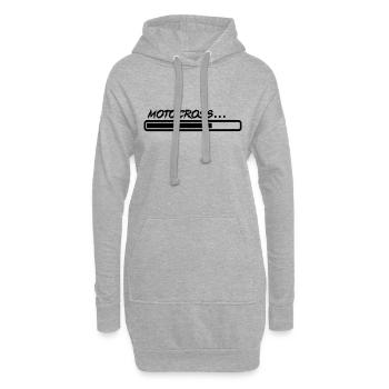 Motorrad motocross - Hoodie-Kleid - Grau meliert - Vorne