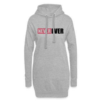 Balken Never Ever - Hoodie-Kleid - Grau meliert - Vorne