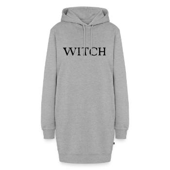 Witch Hexe Kessel Horror Halloween Kostüm Geschenk - Hoodie-Kleid - Grau meliert - Vorne
