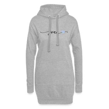 Sven Name Calligraphie Police - Sweat-shirt à capuche long Femme - gris chiné - Devant