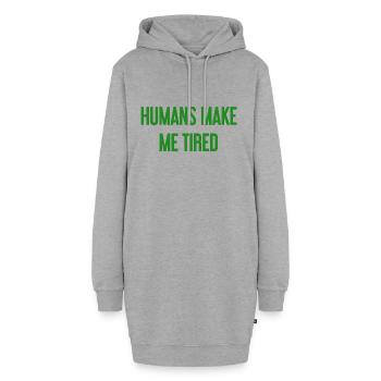 Les gens vous fatiguent - Drôle de dicton - Sweat-shirt à capuche long Femme - gris chiné - Devant