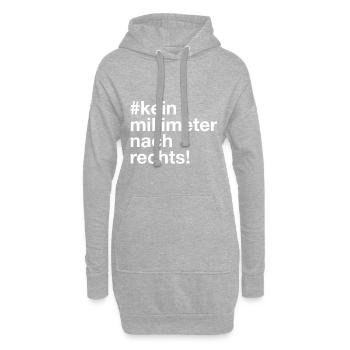 kein millimeter nach rechts fridays for future - Hoodie-Kleid - Grau meliert - Vorne