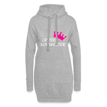 grosse schwester w - Hoodie-Kleid - Grau meliert - Vorne