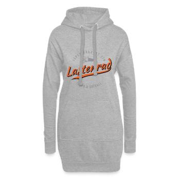 Jeder braucht ein Lastenrad - Hoodie-Kleid - Grau meliert - Vorne