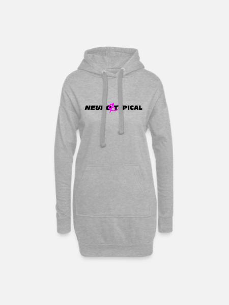 Neuroatypisch - Hoodie-Kleid - Grau meliert