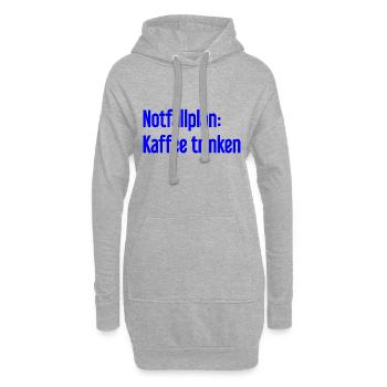 Kaffee-Notfallplan - Hoodie-Kleid - Grau meliert - Vorne
