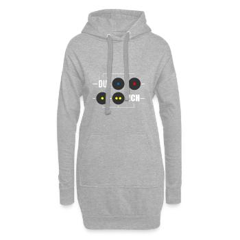 Squash Ball - Hoodie-Kleid - Grau meliert - Vorne