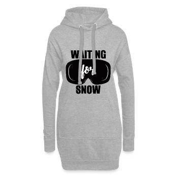 Sports d'hiver - Ski - Après-ski - Cadeau - Sweat-shirt à capuche long Femme - gris chiné - Devant