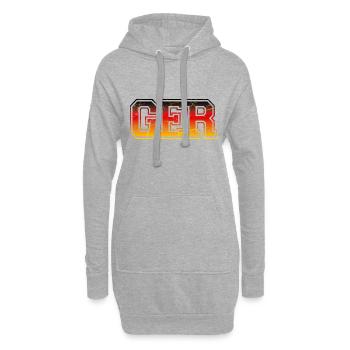 GER Deutschland Allemagne - Sweat-shirt à capuche long Femme - gris chiné - Devant