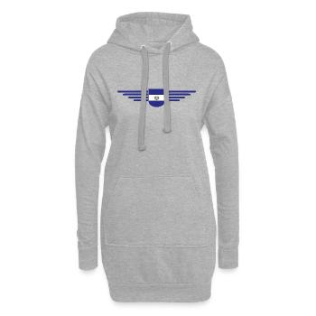 El Salvador T-Shirt Design - Sweat-shirt à capuche long Femme - gris chiné - Devant