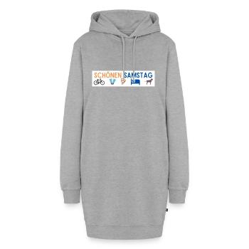 schönen samstag - Hoodie-Kleid - Grau meliert - Vorne