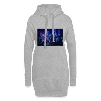 Le cimetière - Sweat-shirt à capuche long Femme - gris chiné - Devant