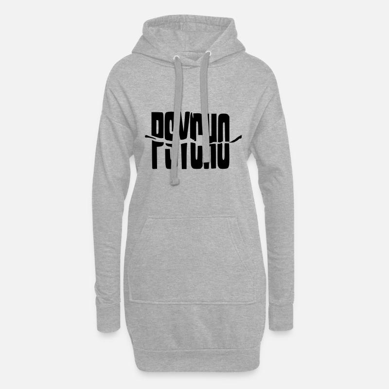 psycho - Hoodie-Kleid - Grau meliert