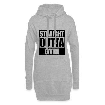 Droit Outta Gym Fitness Fit Fitness - Sweat-shirt à capuche long Femme - gris chiné - Devant