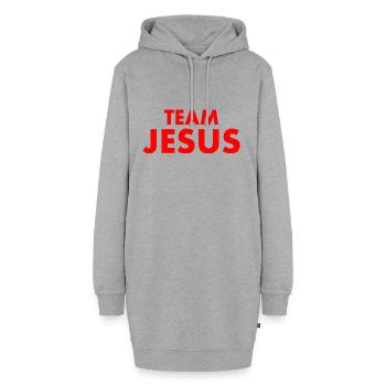 Team jesus - Hoodie-Kleid - Grau meliert - Vorne