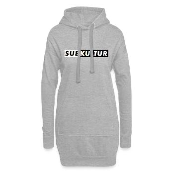 Subkultur Bass Outline - Hoodie-Kleid - Grau meliert - Vorne