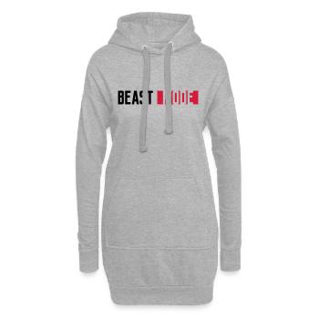 logo monster mode on schalter beast button switch - Hoodie-Kleid - Grau meliert - Vorne