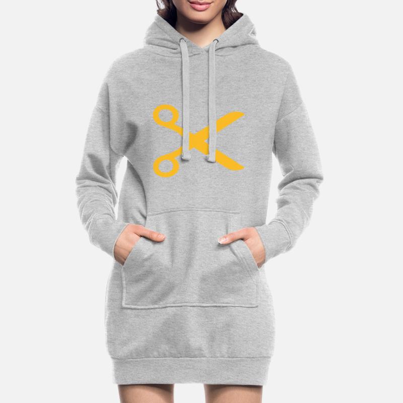 Friseur Schere Hoodie-Kleid