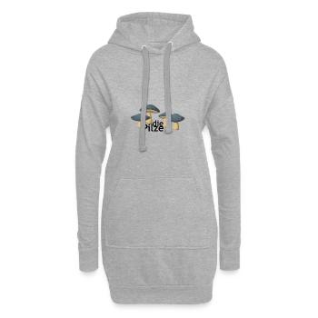 champignons - Sweat-shirt à capuche long Femme - gris chiné - Devant
