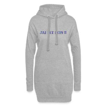 J'ai dit NON - Sweat-shirt à capuche long Femme - gris chiné - Devant