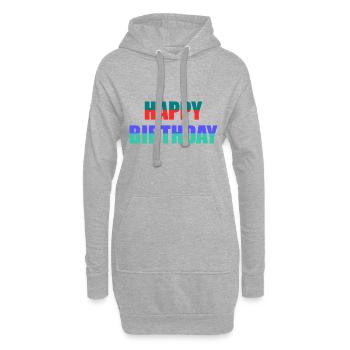 JAHRESTAG. ALLES GUTE ZUM GEBURTSTAG!. ALLES GUTE ZUM GEBURTSTAG!. - Hoodie-Kleid - Grau meliert - Vorne