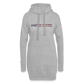 United States - Sweat-shirt à capuche long Femme - gris chiné - Devant