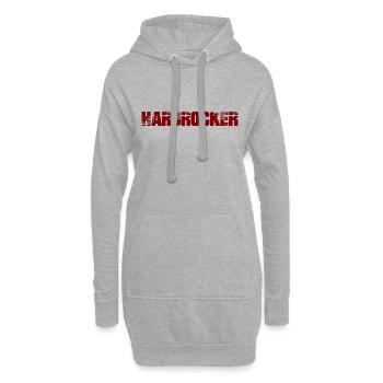 Rocker dur - Sweat-shirt à capuche long Femme - gris chiné - Devant