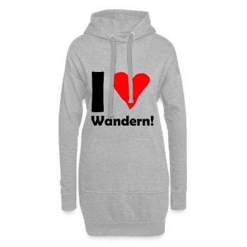 J'aime la randonnée / J'aime la randonnée - Sweat-shirt à capuche long Femme - gris chiné - Devant