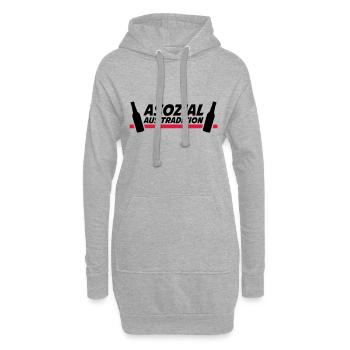 Asozial aus Tradition - Hoodie-Kleid - Grau meliert - Vorne