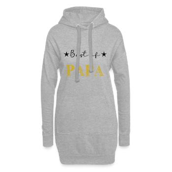 PAPA. VATERTAG. ALLES GUTE ZUM GEBURTSTAG, PAPA. ALLES GUTE ZUM GEBURTSTAG! - Hoodie-Kleid - Grau meliert - Vorne