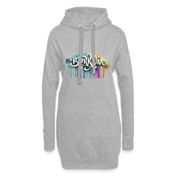 Borkum Graffiti Schriftzug - Hoodie-Kleid - Grau meliert - Vorne