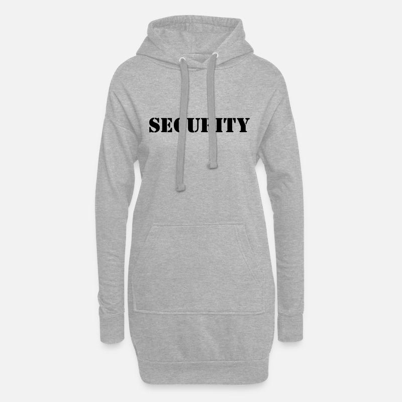 Security Design 5 - Hoodie-Kleid - Grau meliert