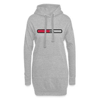 50 percent - Sweat-shirt à capuche long Femme - gris chiné - Devant