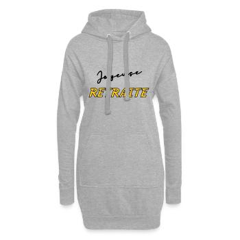 RETRAITE. BONNE RETRAITE. JOYEUSE RETRAITE - Sweat-shirt à capuche long Femme - gris chiné - Devant