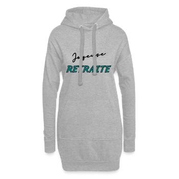 RETRAITE. BONNE RETRAITE. JOYEUSE RETRAITE - Sweat-shirt à capuche long Femme - gris chiné - Devant
