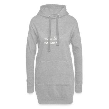 Make Love not war - Hoodie-Kleid - Grau meliert - Vorne